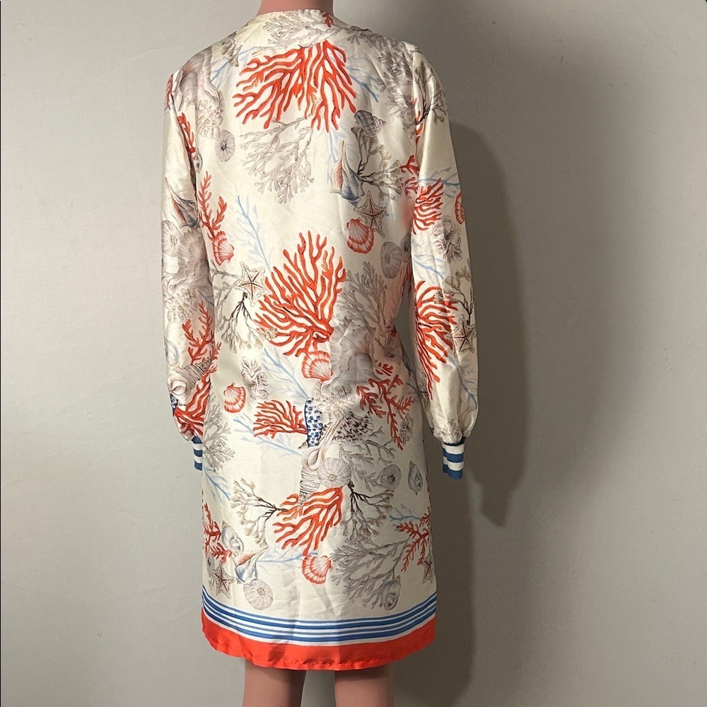 Weill Italy Puff Long Sleeve Multicoloured Tunic Dress Size 8 - Picture 6 of 14